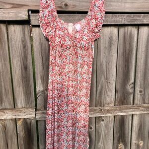 No Boundaries Floral Pink Dress